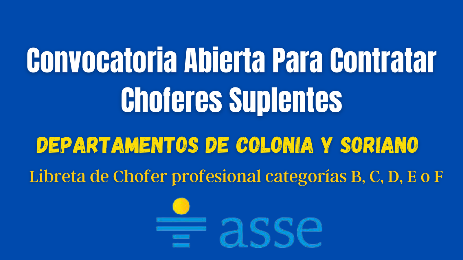 Convocatoria Abierta Para Contratar Choferes Suplentes (1)