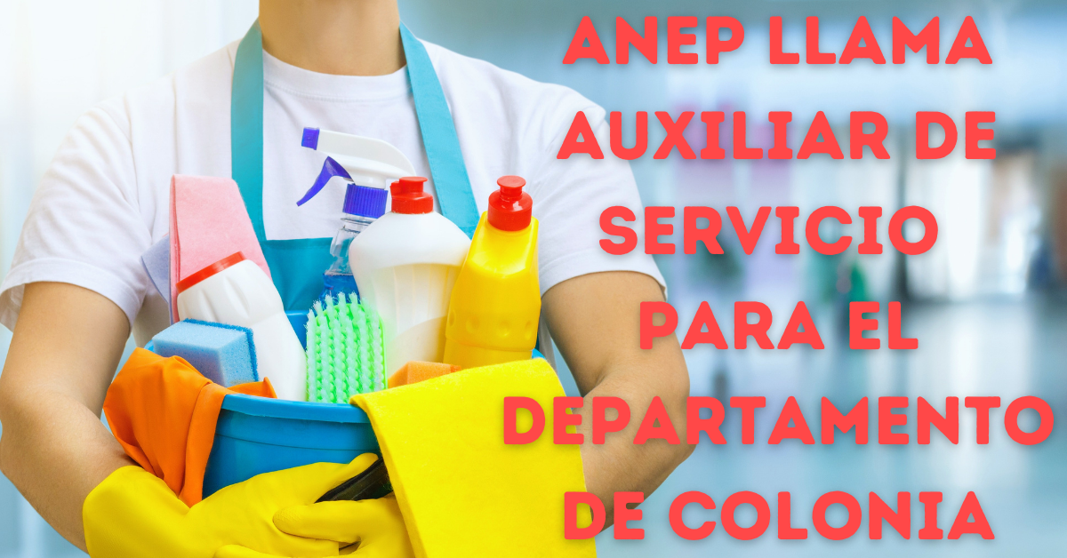 ANEP Llama Auxiliar de Servicio Para El Departamento de Colonia