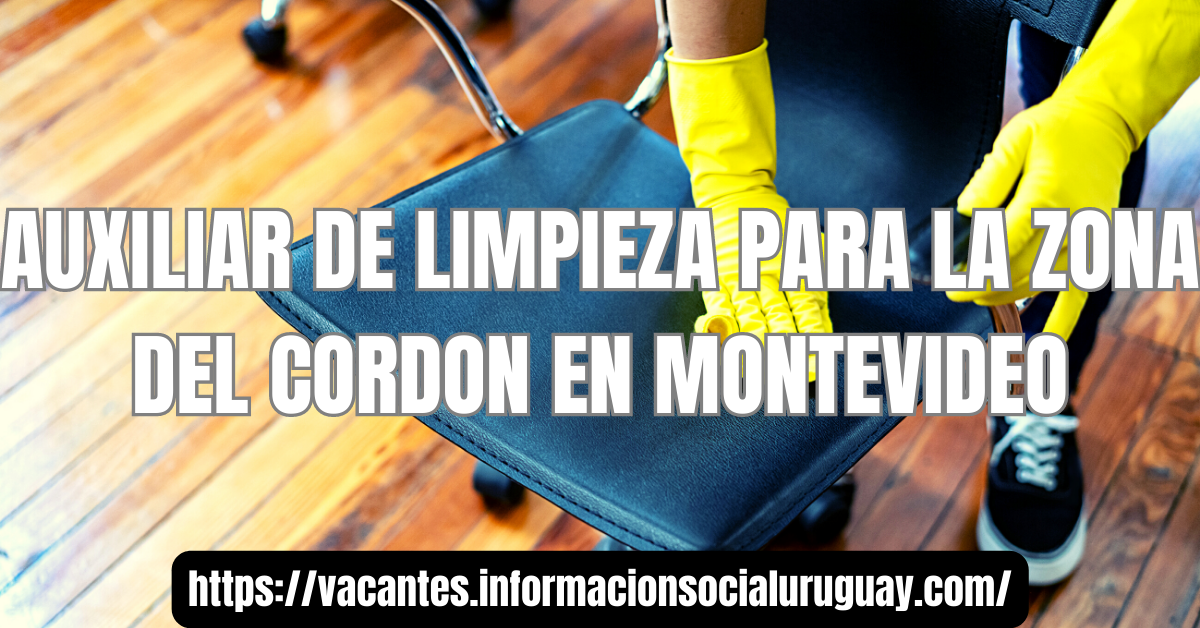 Auxiliar de limpieza para la zona del Cordón en Montevideo