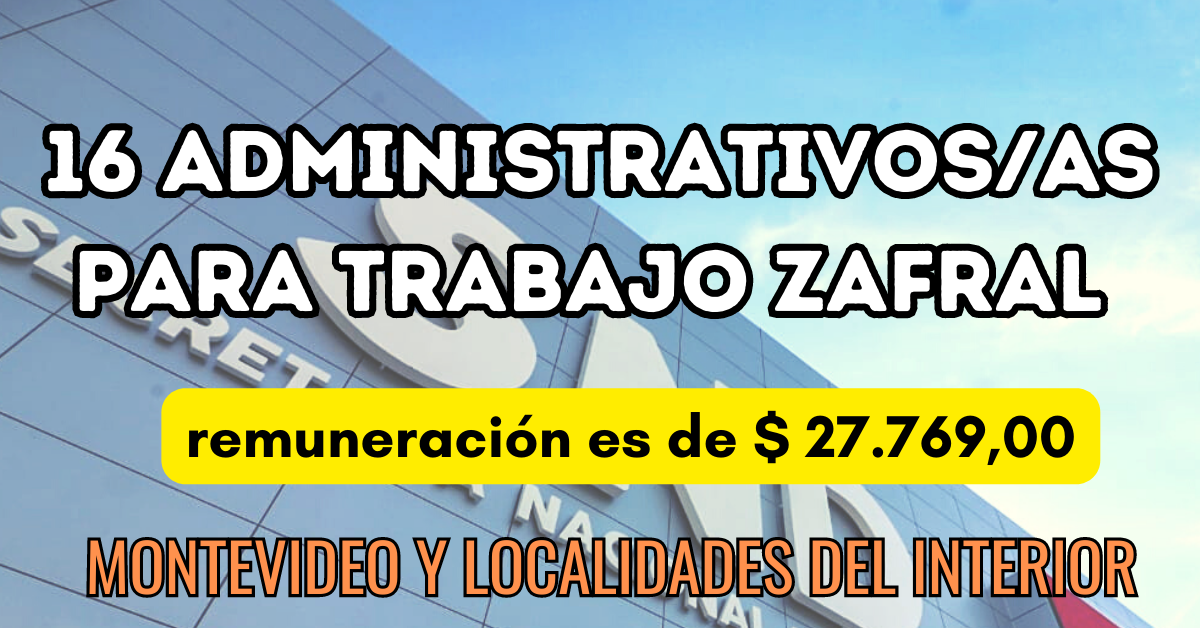 Administrativos para la Secretaría Nacional de Deporte