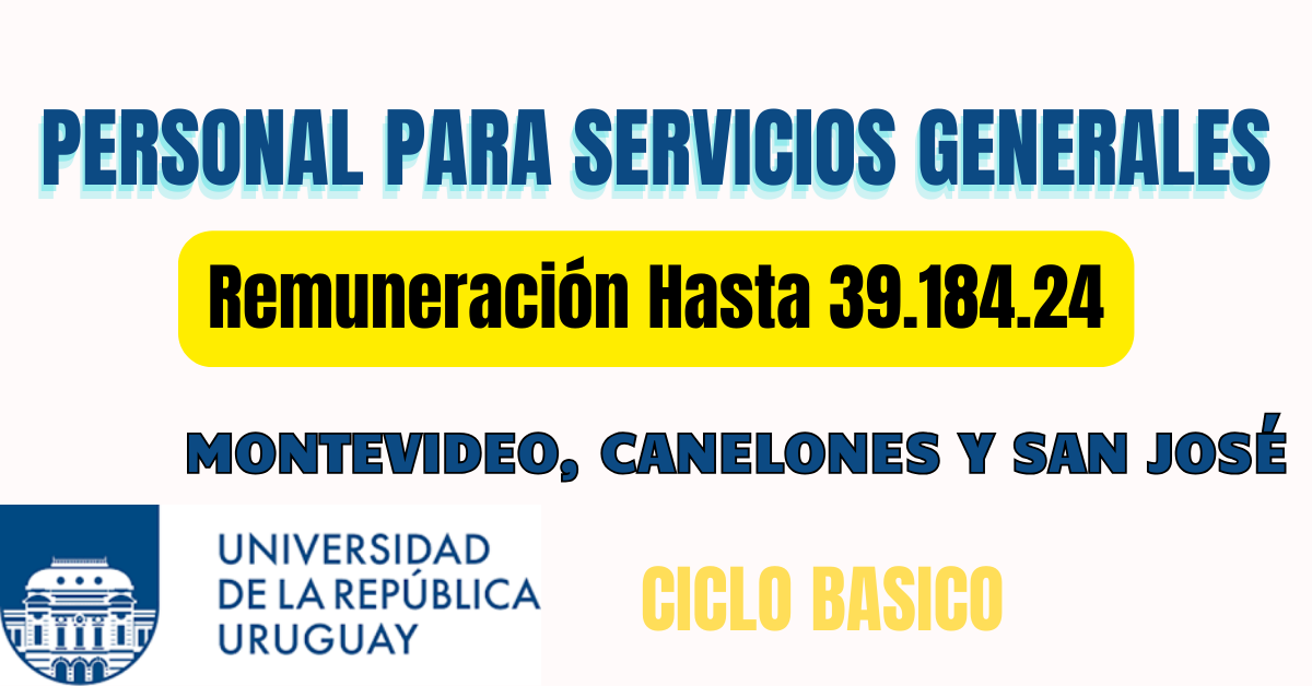 PERSONAL PARA SERVICIOS GENERALES