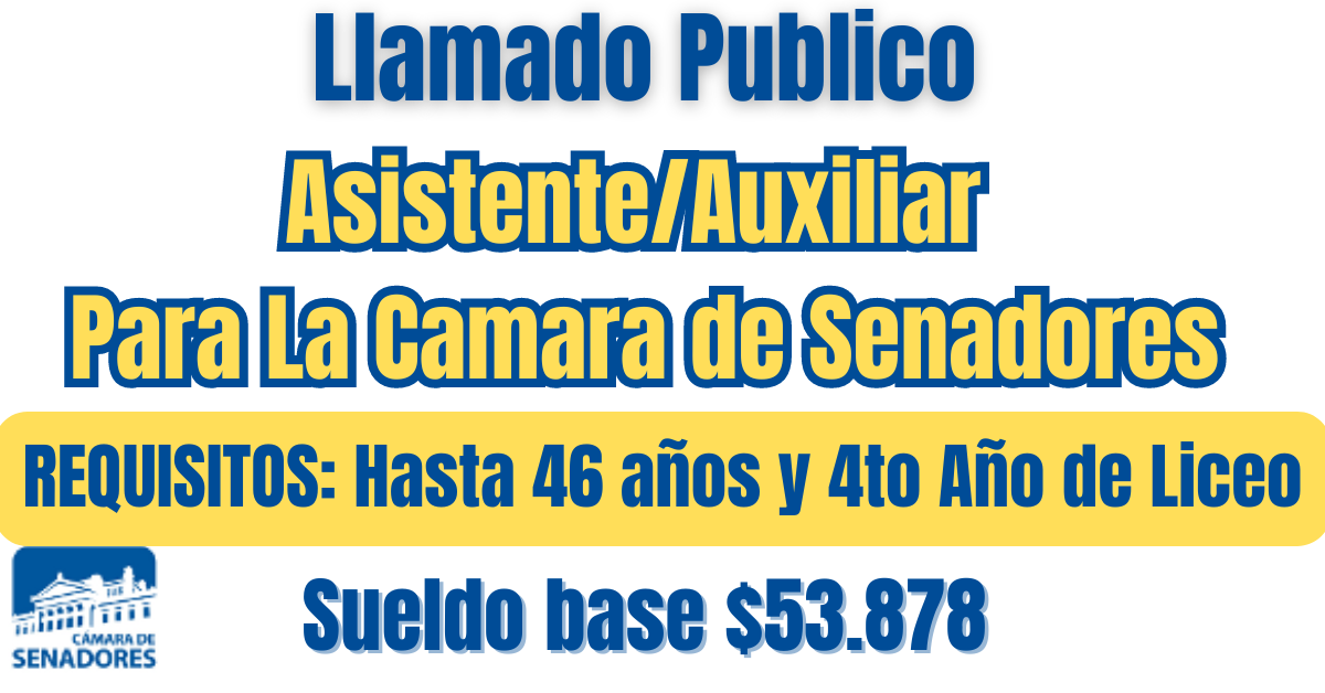 asistente auxiliar para la camara de senadores