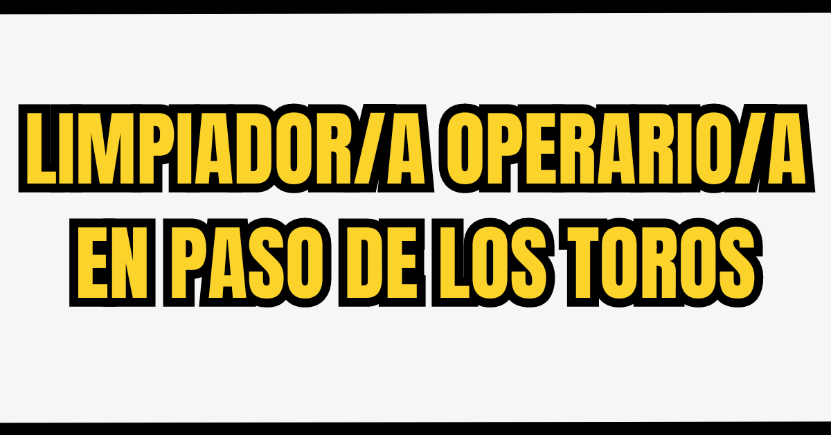 LIMPIADOR EN PASO DE LOS TOROS