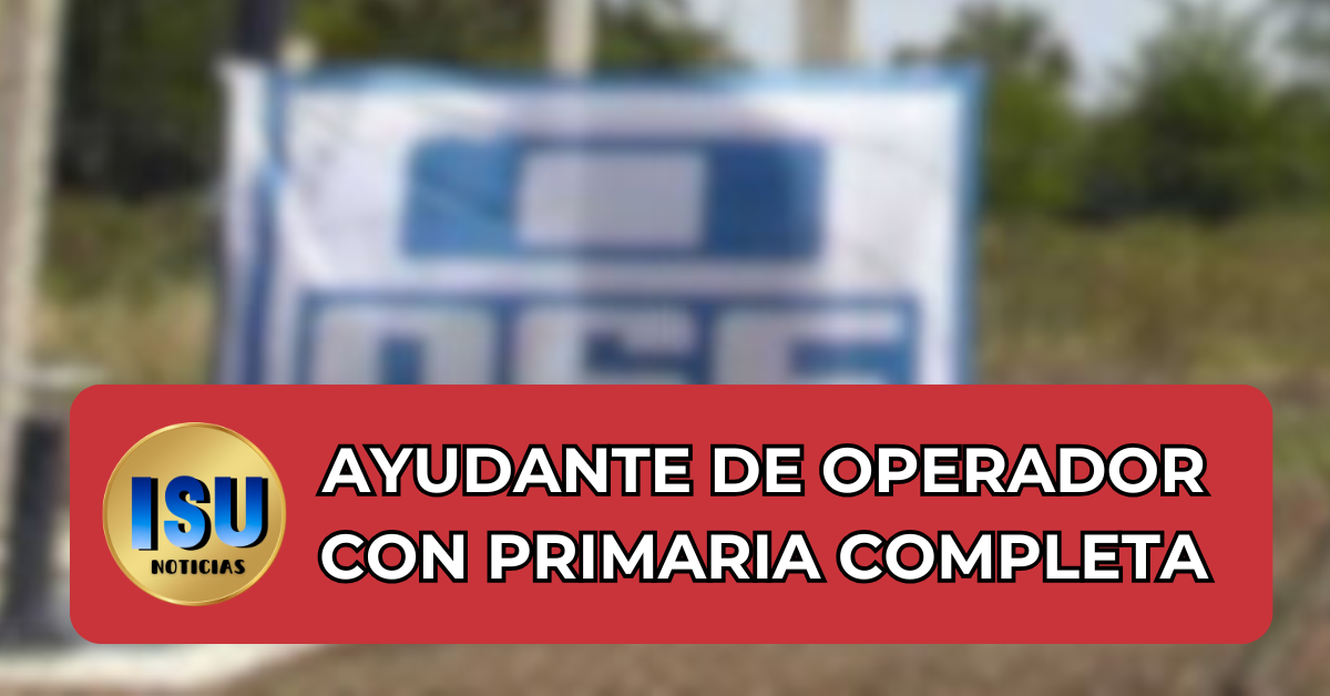 ayudante de operador para ose