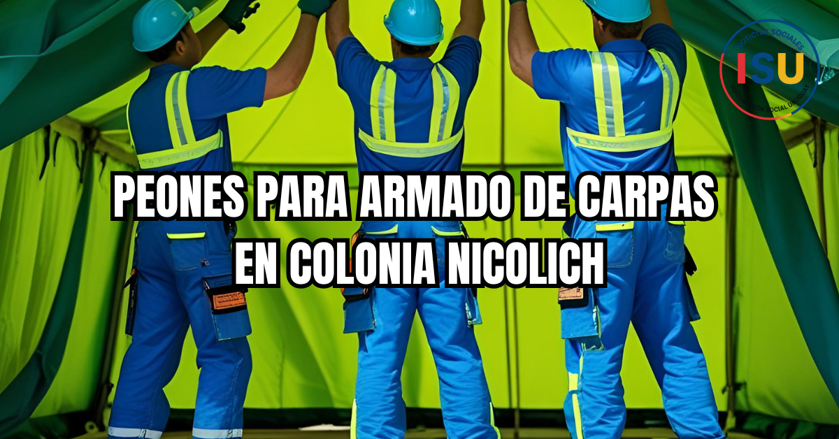 peón para armado de carpas