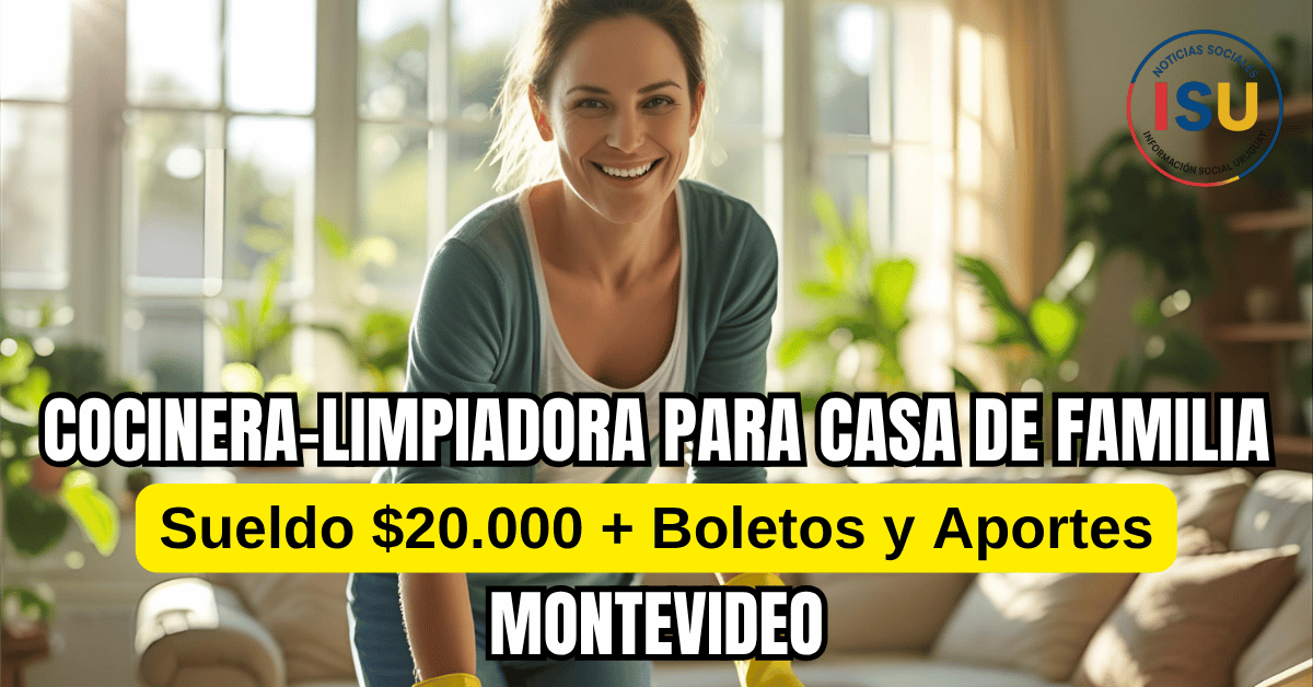 cocinera limpiadora en Montevideo
