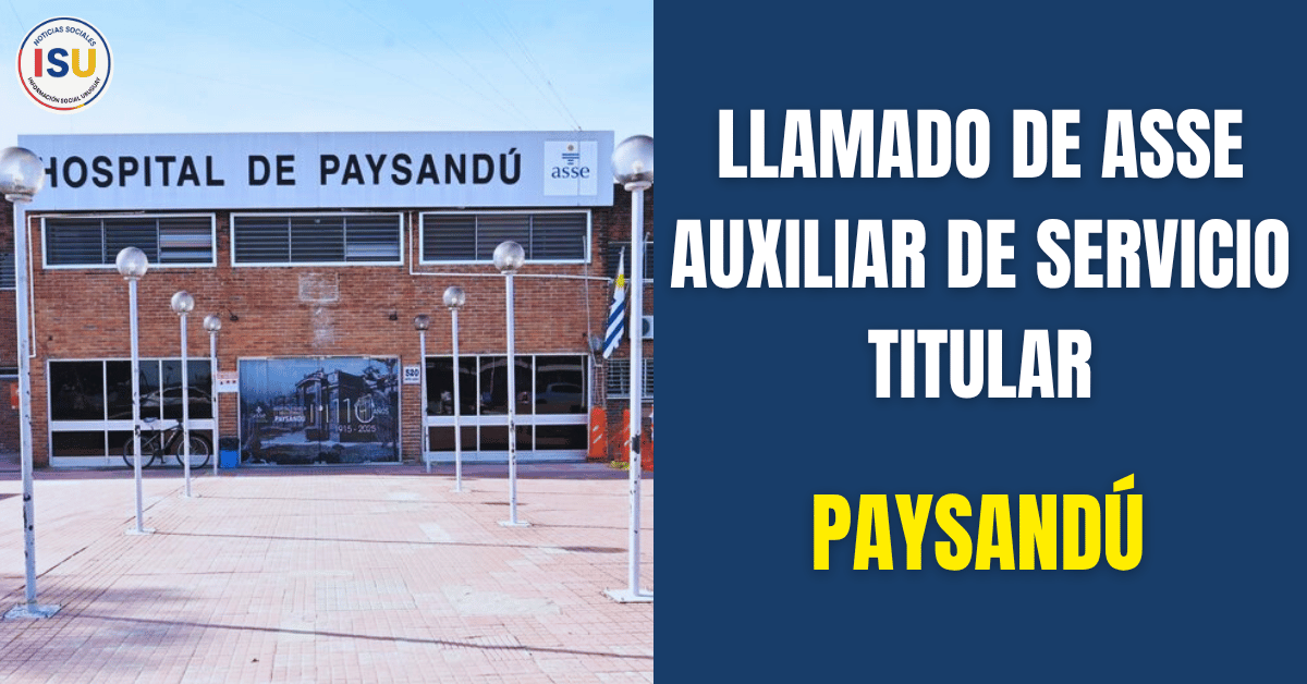 auxiliar de servicio en Paysandu