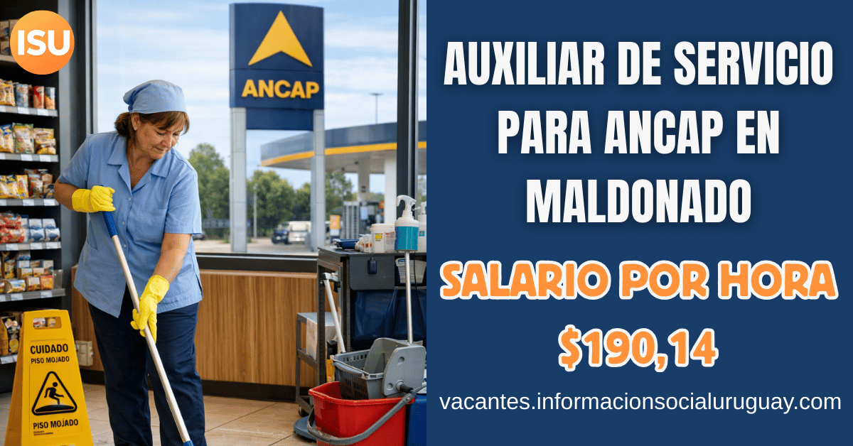 auxiliar de servicio en Maldonado