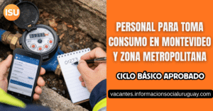 trabajo toma de consumo de agua Montevideo