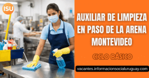 auxiliar de limpieza Paso de la Arena