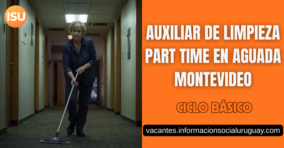 auxiliar de limpieza part time Aguada