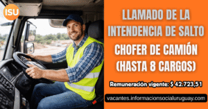 llamado chofer de camión intendencia de salto