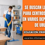 empleo limpiadora centros educativos uruguay
