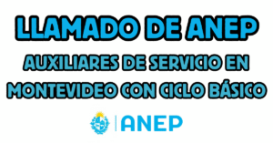 llamado ANEP auxiliar de servicio