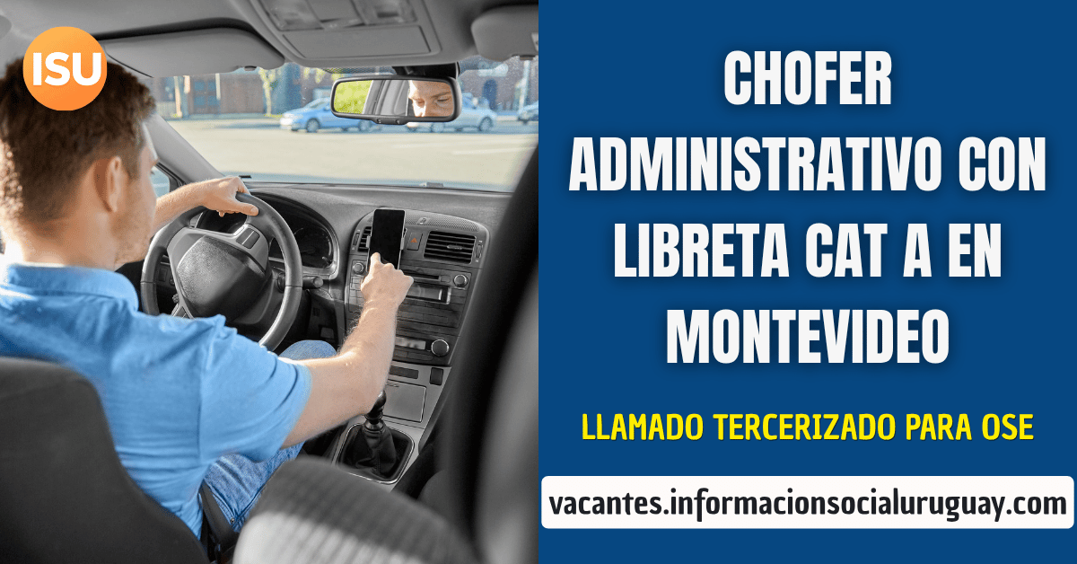 chofer administrativo Montevideo