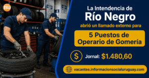 llamado operario de gomería Río Negro