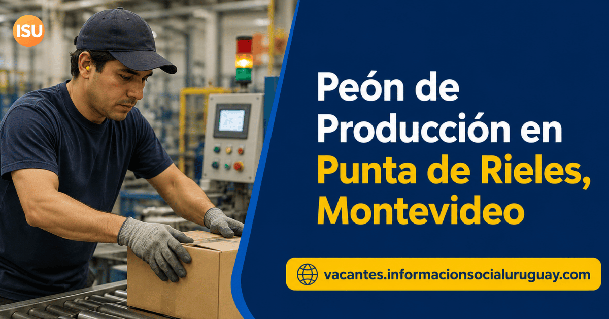 Peón de producción en Montevideo