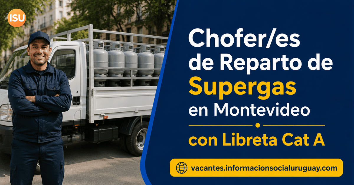 Chofer de reparto en Montevideo