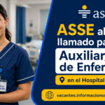Llamado Auxiliar de Enfermería ASSE