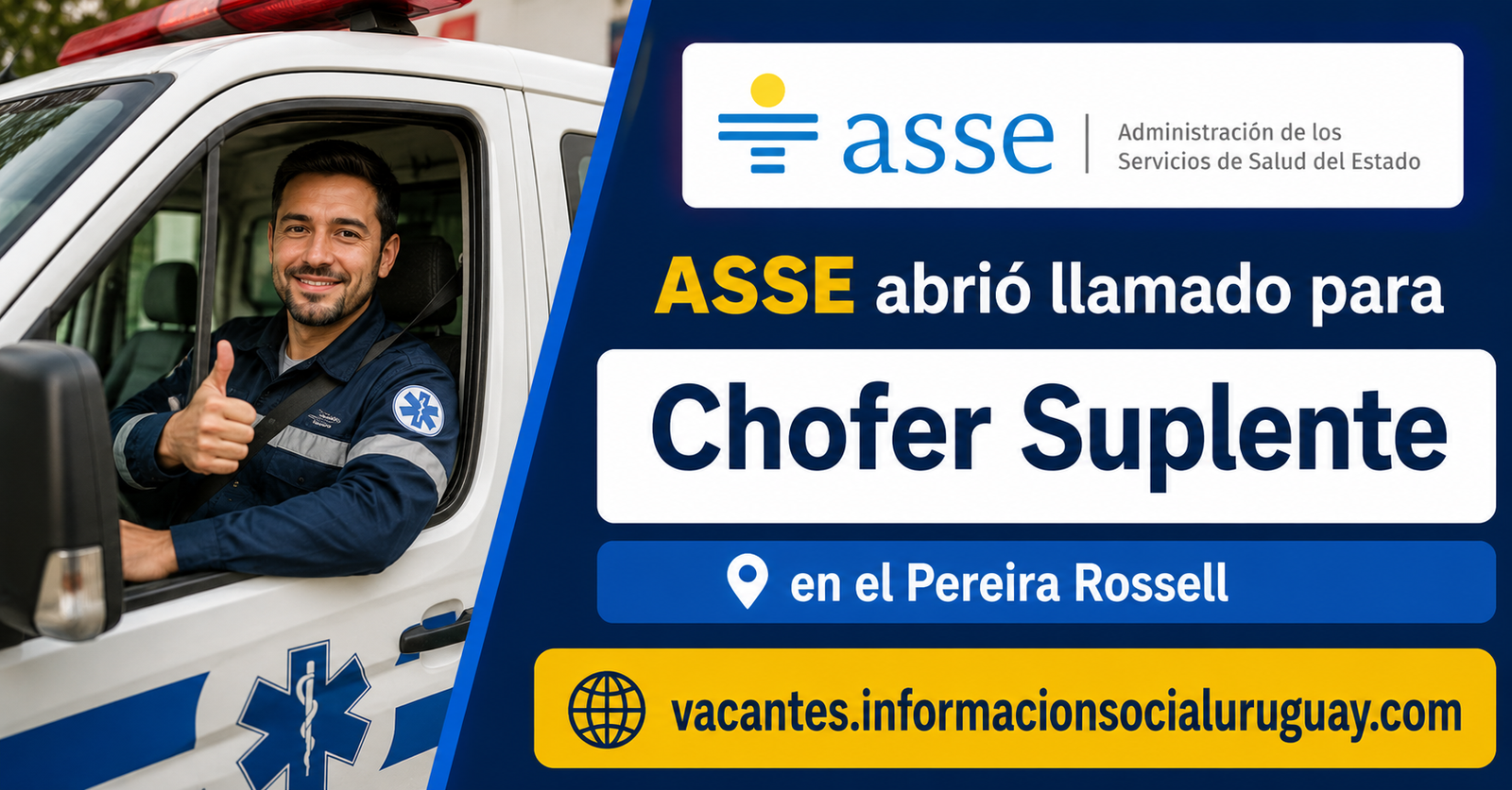 llamado chofer suplente ASSE