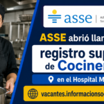 llamado ASSE cocinero Hospital Maciel