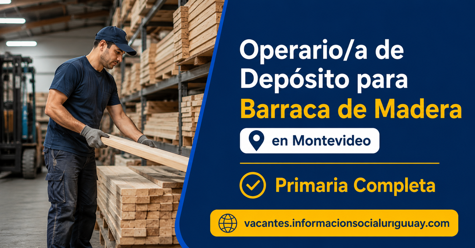Operario de depósito en Montevideo
