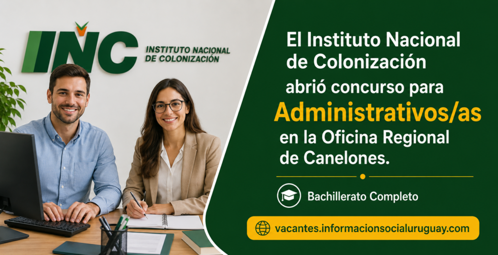 llamado administrativos INC Canelones