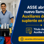 llamado auxiliar de servicio ASSE Canelones