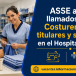 llamado costurero ASSE Hospital Español