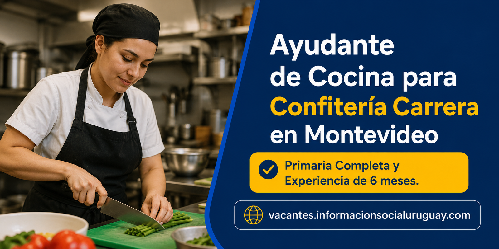ayudante de cocina en Montevideo