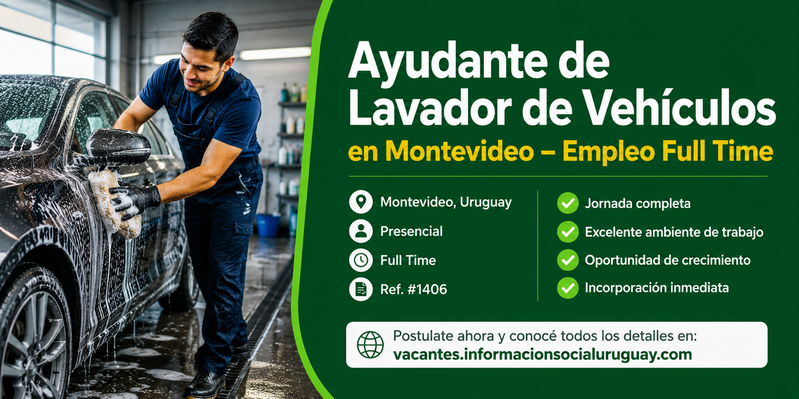 Ayudante de lavador en Montevideo