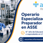 Operario Especializado Preparador ASSE
