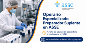 Operario Especializado Preparador ASSE
