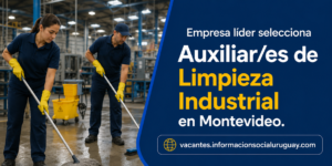 Auxiliar de limpieza industrial en Montevideo
