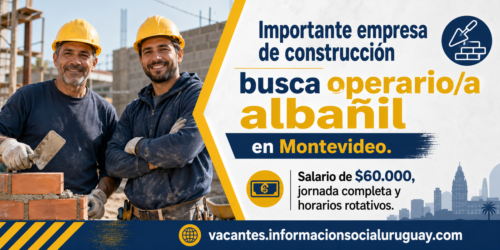 operario albañil en Montevideo