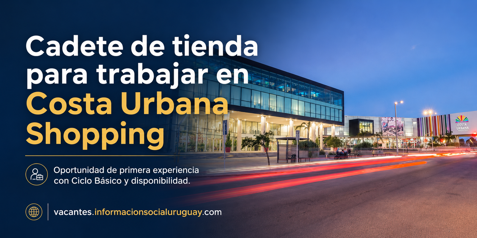 cadete de tienda Costa Urbana Shopping
