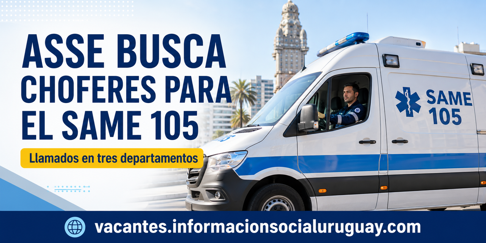 ASSE busca choferes para el SAME 10