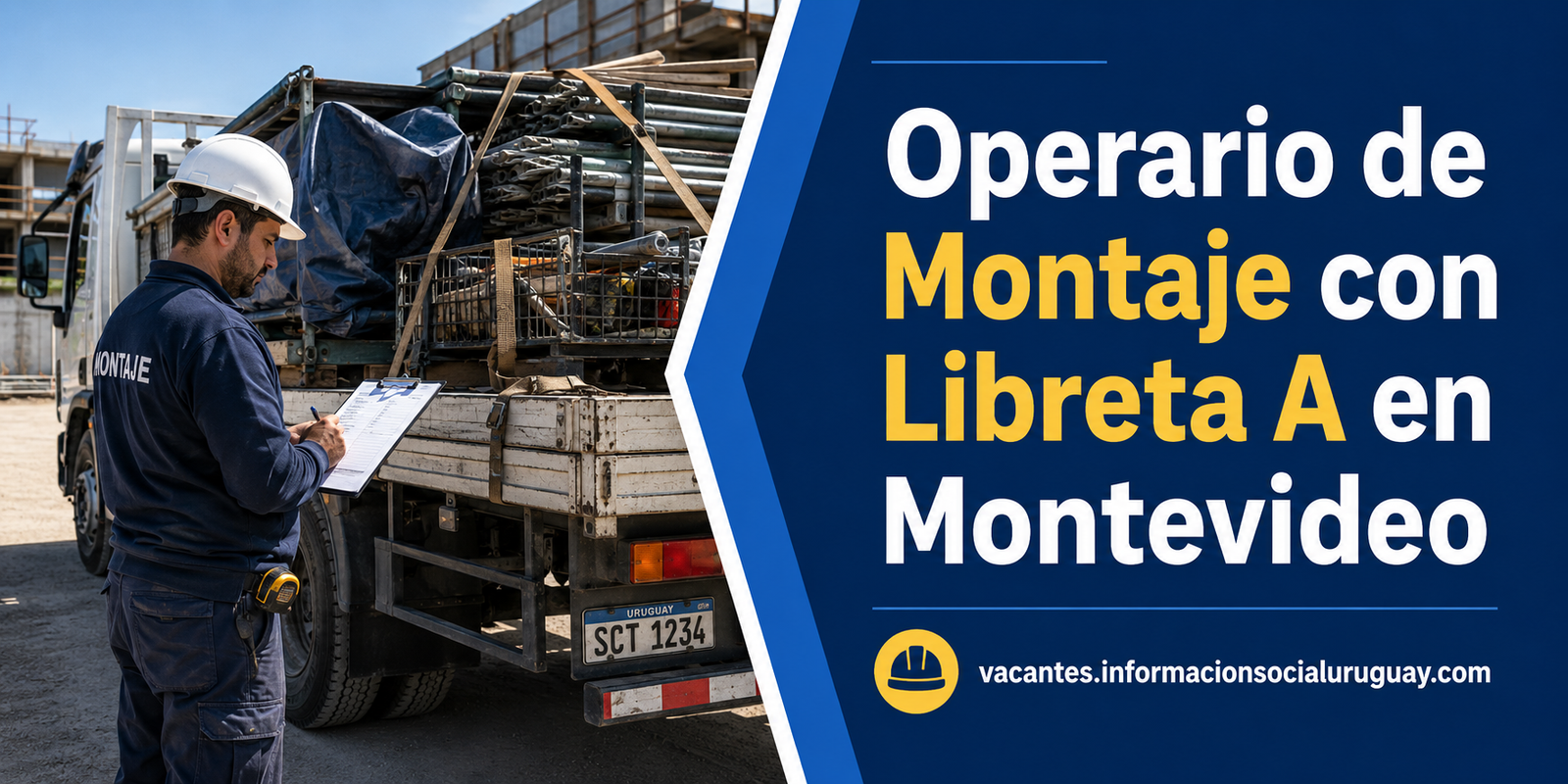 operario de montaje con libreta A en Montevideo