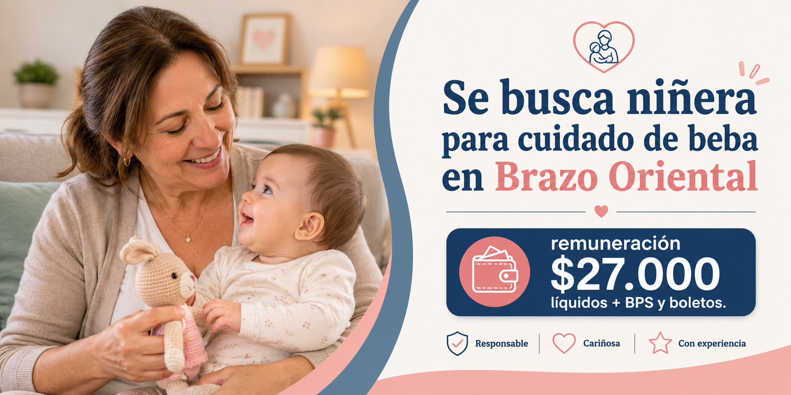 niñera para beba en Brazo Oriental