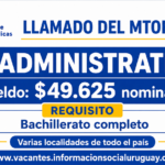 lamado MTOP administrativos 2026