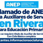 auxiliar de servicio en Rivera
