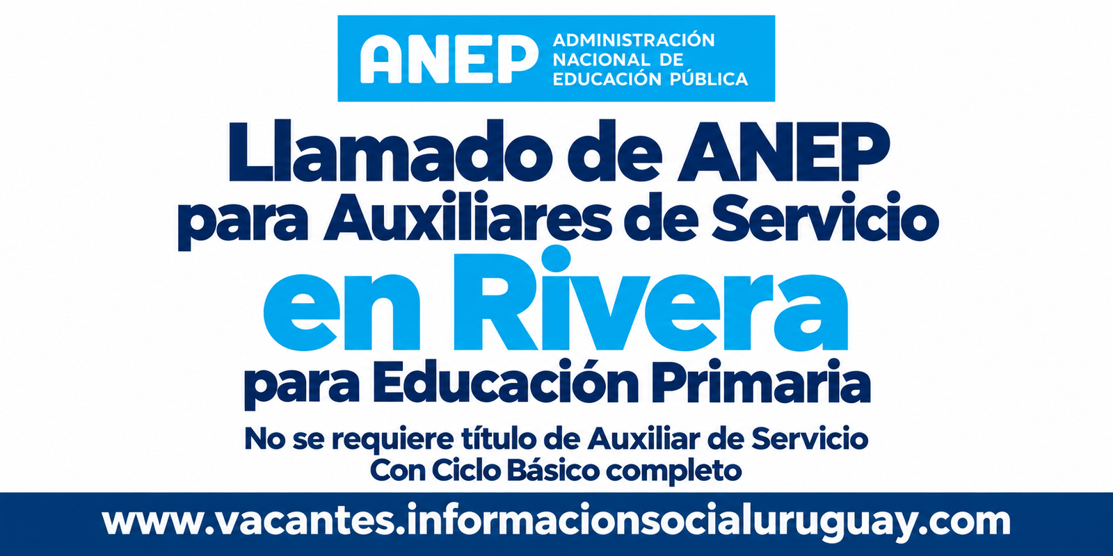 auxiliar de servicio en Rivera