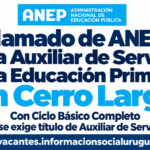 auxiliar de servicio en Cerro Largo