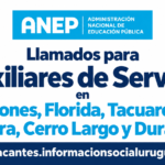 llamado de ANEP para auxiliar de servicio