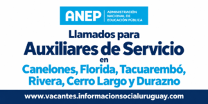 llamado de ANEP para auxiliar de servicio