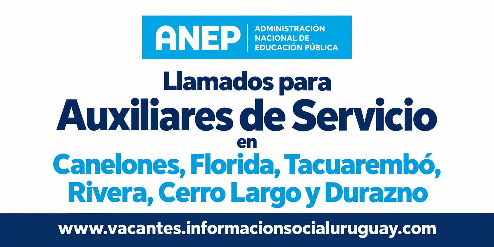 llamado de ANEP para auxiliar de servicio