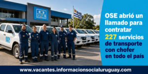 llamado de OSE para transporte con chofer