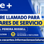 ASSE llamado Auxiliar de Servicio