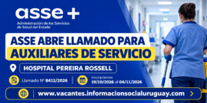 ASSE llamado Auxiliar de Servicio