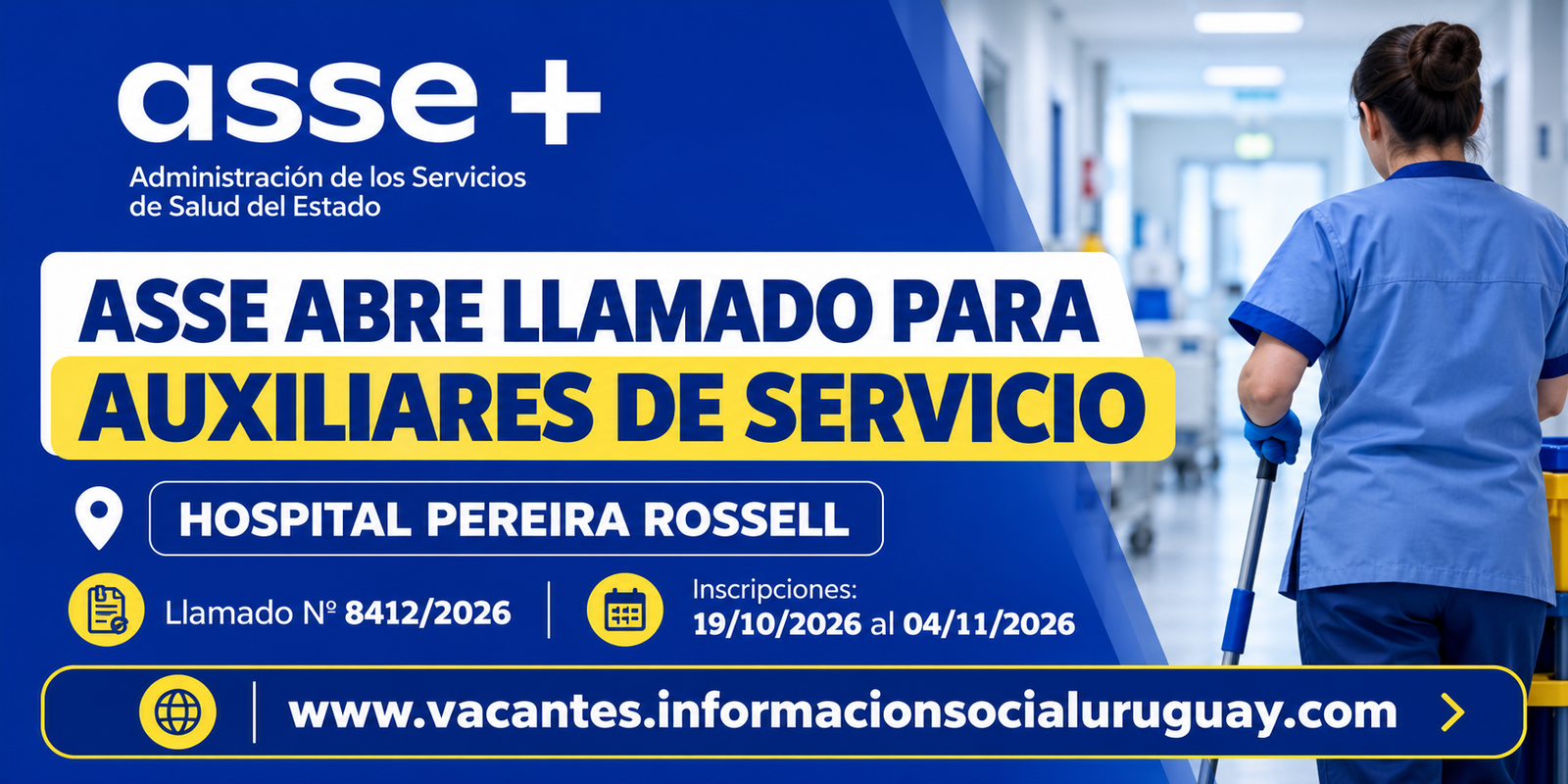 ASSE llamado Auxiliar de Servicio